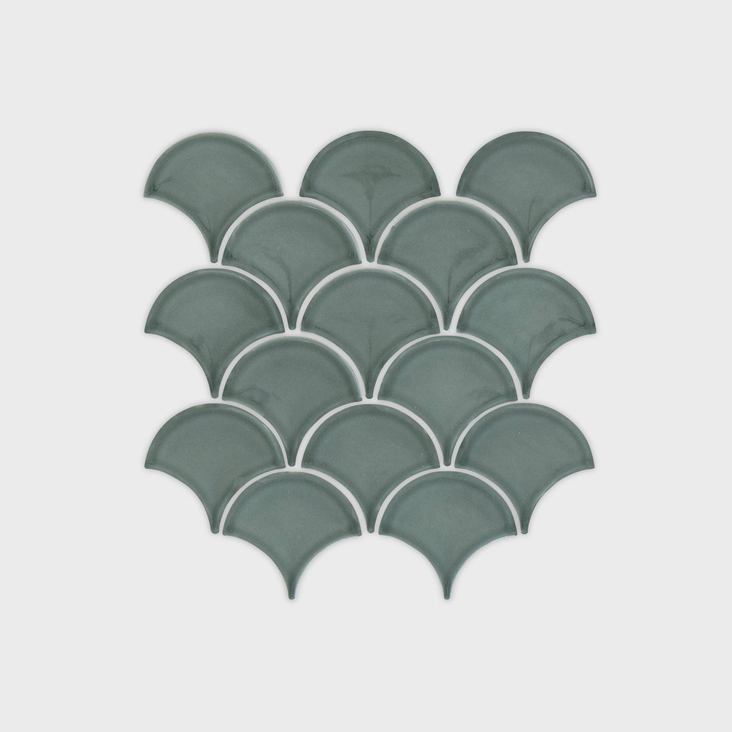 Moroccan Fan Gloss Mosaic Green