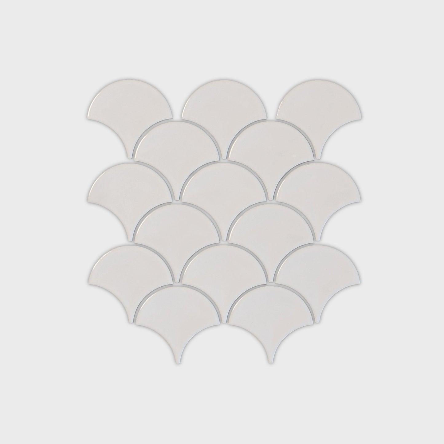 Moroccan Fan Gloss Mosaic White
