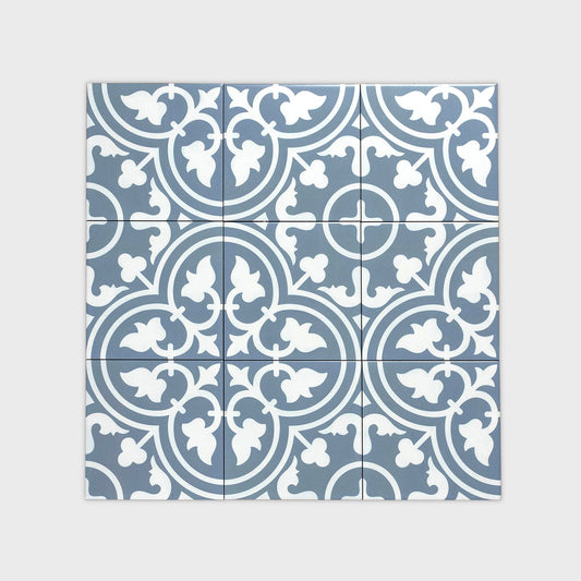 Heritage Aster Blue Encauastic look