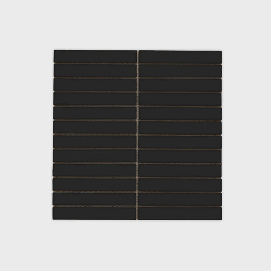 Kit-Kat Porcelain Black Matte Mosaic