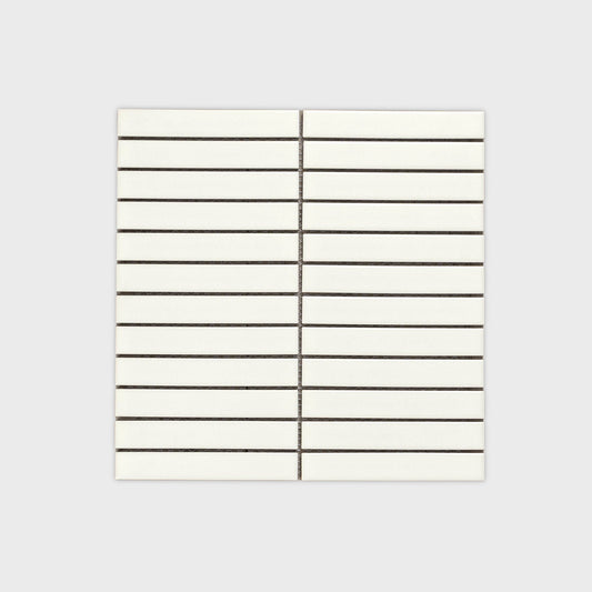 Kit-Kat Porcelain White Matte Mosaic